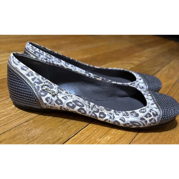 Coach Shine Sequence Ballet Cheetah Print Round-Toe Flats Women's 7 - Picture 1 of 11